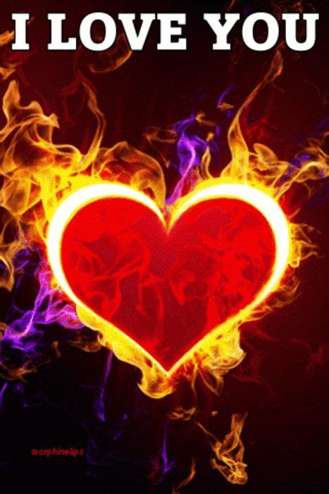 Love ♡♥♡ Fire Heart Heart Wallpaper Animated Heart