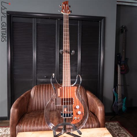 1998 Dan Armstrong Ampeg Lucite Bass Clear Reissue Mij Ish Guitars