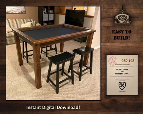 Build Your Own Gaming Table With Recessed Vault And Vault Etsy Canada