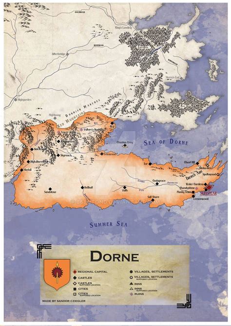 Westeros Dorne By 86botond On Deviantart Fantasy Map Making