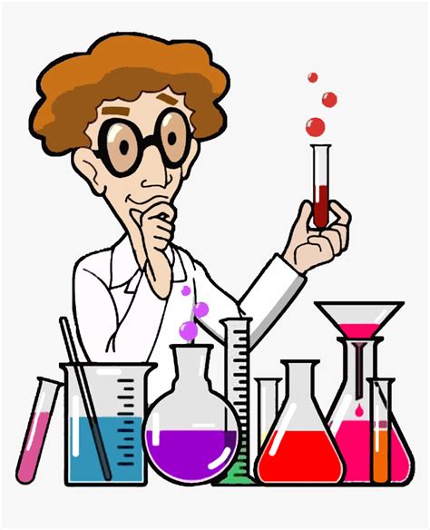 Transparent Chemistry Lab Clipart Cartoon Scientist In Lab Hd Png The