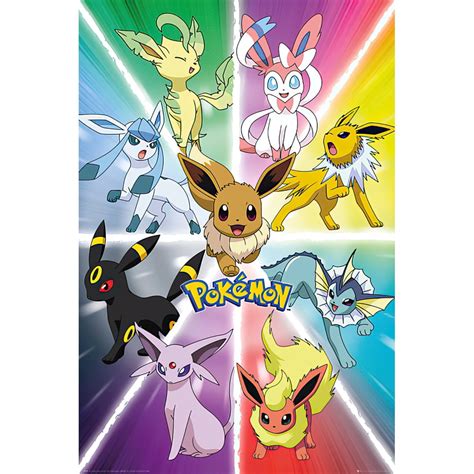 Pokemon Tv Show Gaming Poster Print Eevee Evolution Poster