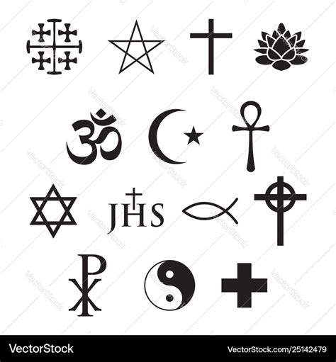 Religious Icons Royalty Free Vector Image Vectorstock