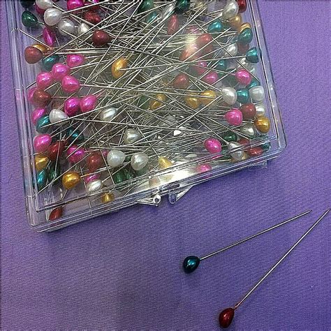 Nova 144 X 55mm Extra Long Dressmaking Craft Pearl Headed Pins Assorted Colour For Sale Online