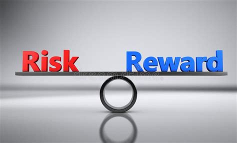 Risk Vs Reward Scale Weigh Positives Negatives Stock Illustration