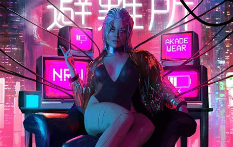 Enjoy our curated selection of 271 cyberpunk wallpapers and background images. Wallpaper : Tony Skeor, women, artwork, digital art, neon ...