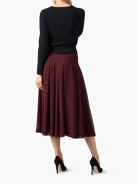 pure collection soft pleat skirt burgundy pleated skirt skirts womens skirt