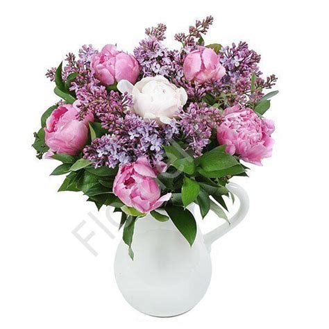 Bouquet Of Peonies And Lilac