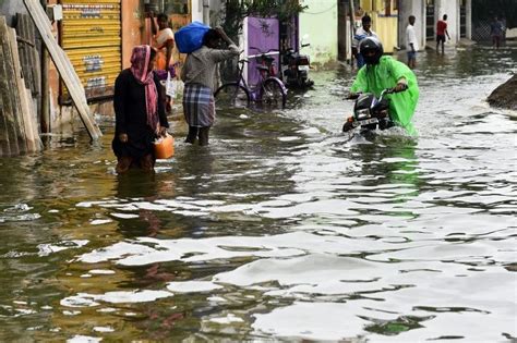 there is no end to the rain mayhem in chennai as the city continues to remain submerged
