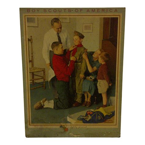 Vintage Norman Rockwell Print Of Boy Scouts Of America Chairish