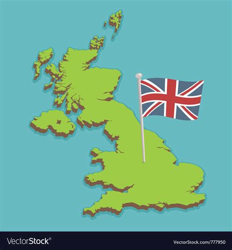 Poster Map Of Regions Of The United Kingdom Stock Vector 583