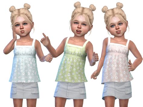 Tank Top For Toddler Girls 02 By Little Things At Tsr Sims 4 Updates