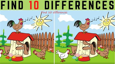 Spot The Difference Find 10 Differences Between The Two Pictures In 33