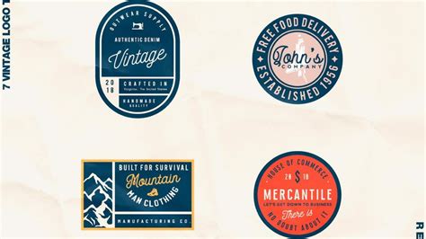 Free Vintage Label Pack 7 Free Logos Free Logo Templates Label