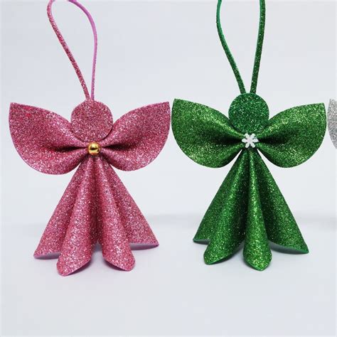 Colors Paper Diy Christmas Angel With Glitter Foam How To Make