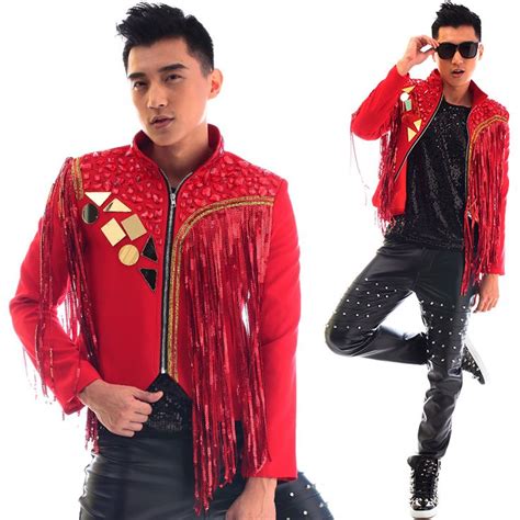 Sequin Suit Sequin Blazer Mirror Jacket Hip Hop Dance Outfits Kpop Fashion Men Punk Dress