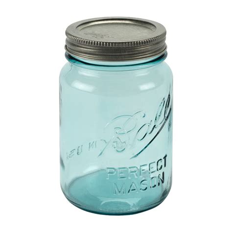 Ball Pint Aqua Vintage Jars With Bands And Lids Fillmore Container