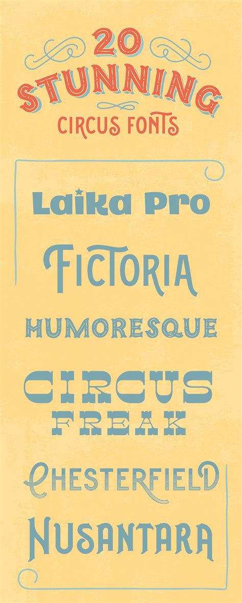 20 Stunning Circus Fonts To Design Labels Signs And Cards Circus