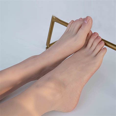 Knowu Display Silicone Female Foot Model Mannequin Lifelike Feet Left