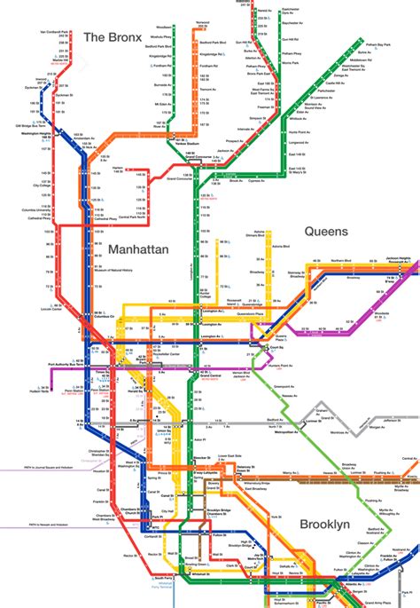 Stylish Mini Art Print Of New York City Subway Map