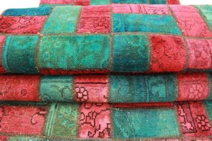 Aus alten orientteppichen neu gemachter teppich aus der türkei neupreis 300€ auf dem. Patchwork Teppich Läufer Rot Türkis in 310x80cm (1001-1904 ...