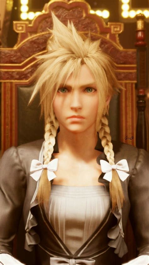 Cloud For Woman In Ff7 Remake Final Fantasy Cloud Strife Final Fantasy Vii Cloud Final Fantasy