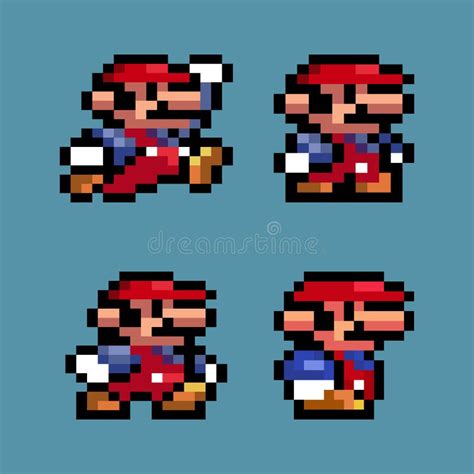 Conjunto De Mario Se Mueve Arte De Super Mario Bros 3 Clásico