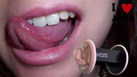 asmr ear licking mouth sounds blowing kissing no talking binaural youtube