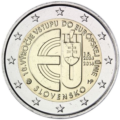 Slovakia 2 Euro 2014 10 Years Of Slovakian Membership In Eu Eur17092