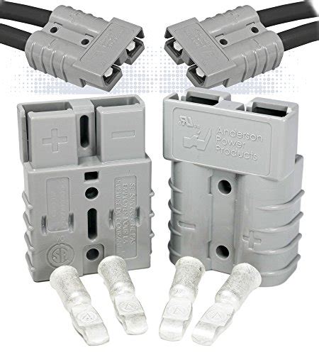 Anderson Power Products Sb50 Connector Kit 50 Amps Gray Housing W 10 12 Awg 6319 1 Pair