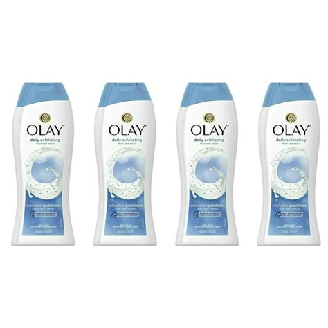 Olay Daily Exfoliating Body Wash With Sea Salts Fresh Body Wash 4 Pack