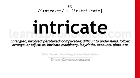 Pronunciation Of Intricate Definition Of Intricate Youtube