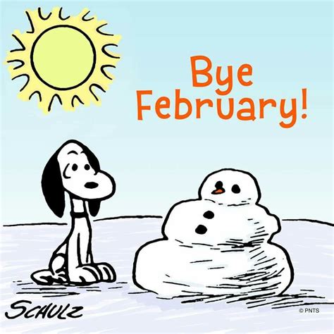 Bye February Peanuts Movie Peanuts Cartoon Peanuts Characters