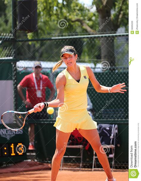 Professional Tennis Player Julia Goerges Of Germany During Her Match At