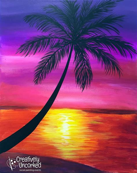 Galleries Creatively Uncorked Sunset Painting Summer Painting Art