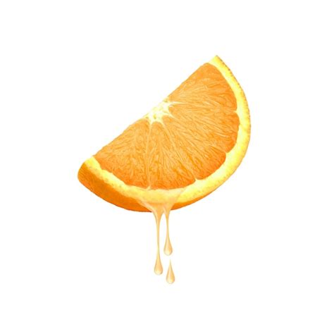 Premium Photo Orange Fruit With Juice Dripping Isolated On White Background
