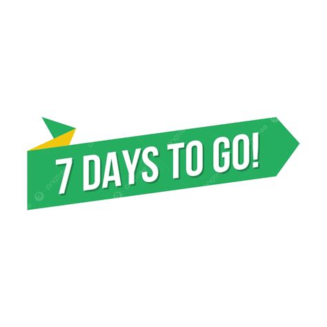 Seven Days To Go Label Vector Seven Days To Go Label Seven Days To Go