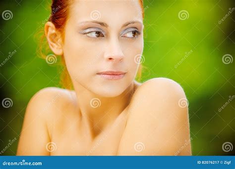 Beautiful Redhead Girl Stock Image Image Of Face Outdoor