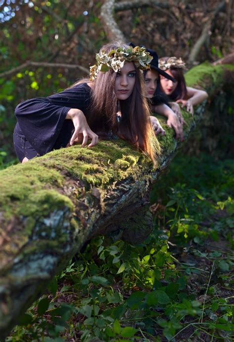 Witches In Dark Forest Stock Photo Image Of Nature Style 61159382