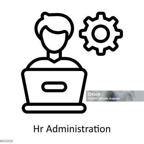 Hr Administration Vector Outline Icon Design Illustration Human