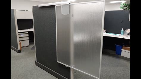 How To Install A Sliding Privacy Door For Cubicles Youtube