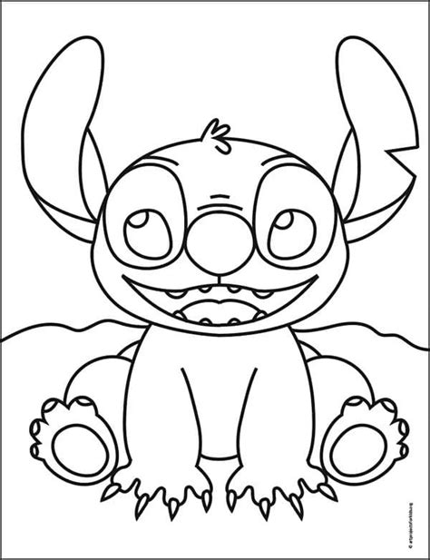 Stitch Drawing Easy Outline