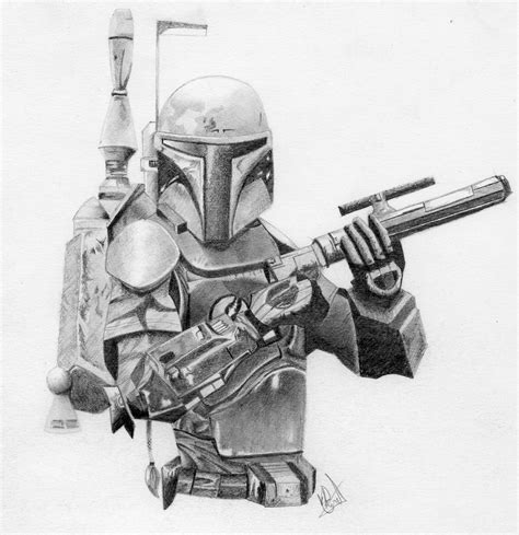 Boba Fett Star Wars Pencil By Karleoni On Deviantart