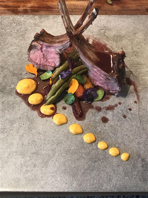 my attempt at fine dining plating with a rack of lamb fine dinning recipes valentines meal