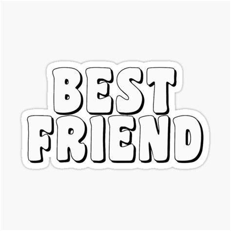 Best Friend Sticker By Regi Anne Redbubble