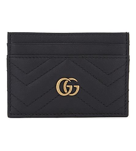 2.36 inches (6 cm) width: GUCCI - GG Marmont leather card holder | Selfridges.com