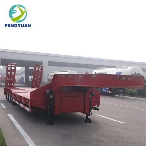 Fengyuan 3 Axles Lowboy Semi Trailer Lowbed Truck Trailer China