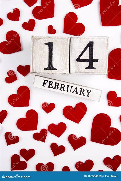 February 14th Calendar Stock Image Image Of February 108584953