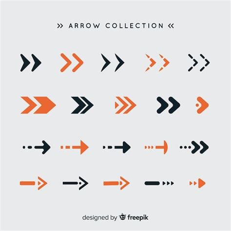 Free Vector Modern Set Of Colorful Arrows With Flat Design Arrow