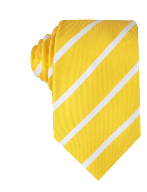 Yellow Striped Necktie Mens Tie Men Ties Neckties Otaa